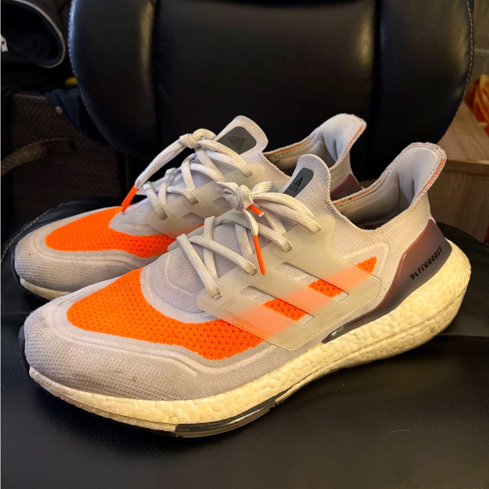 Adidas UltraBoost Men’s size 12 - white and orange